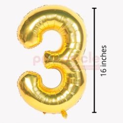 Numbers Foil Balloons(golden,3)