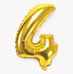 Numbers Foil Balloons(golden,4)