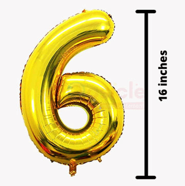 Numbers Foil Balloons(golden,6)