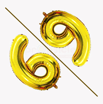 Numbers Foil Balloons(golden,6)