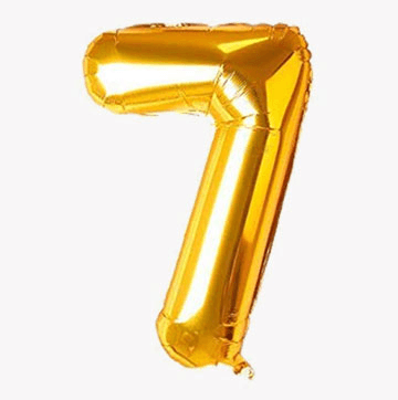 Numbers Foil Balloons(golden,7)