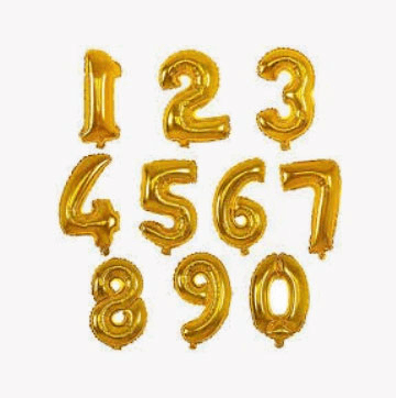 Numbers Foil Balloons(golden,7)