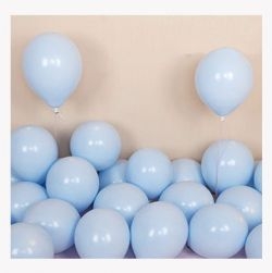 Pastel Blue Birthday Party Balloons (48 balloon)