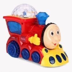 Musical Engine Train with 4D Light and Sound Toy Red