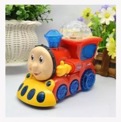 Musical Engine Train with 4D Light and Sound Toy Red