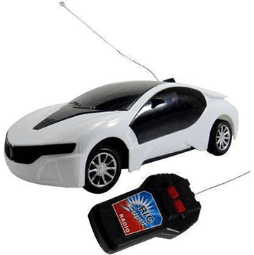 White Remote Control Fast Modern Car With 3D Light