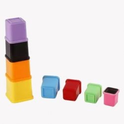 Plastic Build Up Stacking Cubes