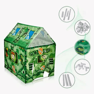 Military Tent House with Wheels with wheels