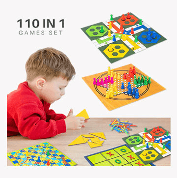 110 Games & Puzzles Board Game