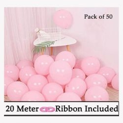 Pastel Pink Birthday Party Balloons