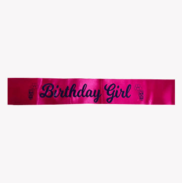 Pink Birthday Girl Sash