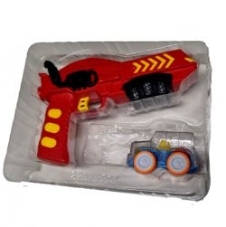 Inertial Power Gun with Transparent Gear car Launcher (Red)