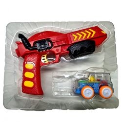 Inertial Power Gun with Transparent Gear car Launcher (Red)