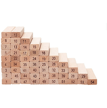 54pcs Wooden Tumble Tower Game Stacking Tumbling Tower Game