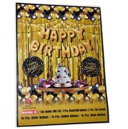 Happy Birthday Decoration Kit set Golden