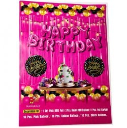 Happy Birthday Decoration Kit set Pink