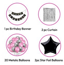 Happy Birthday 4 item kit (Silver)