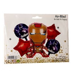 Ironman Avenger theme 5 pc Foil Balloon Set