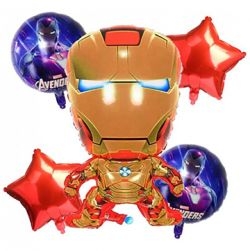 Ironman Avenger theme 5 pc Foil Balloon Set