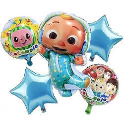 Cocomelon theme 5 pc Foil Balloon Set