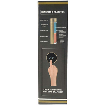 Temperature Display water bottle (Golden)