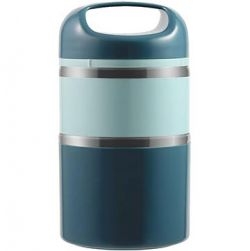 2 Layer Tedemei Superior quality Stainless steel lunch box (Blue)