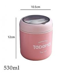 Tedemei Stainless steel soup cup (Pink)