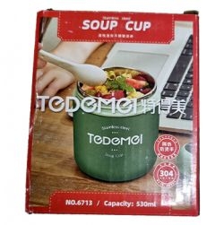 Tedemei Stainless steel soup cup (Pink)