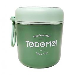 Tedemei Stainless steel soup cup (Green)