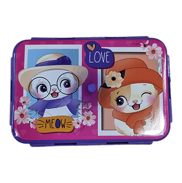 Meow lunch box (pink)