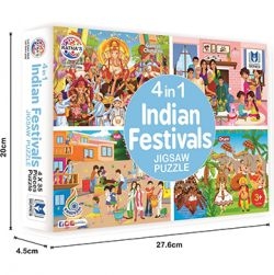 4 in 1 Jigsaw Indian Festivals Puzzle