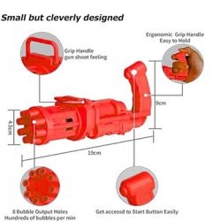 8-Hole Electric Bubbles Gun Red Color