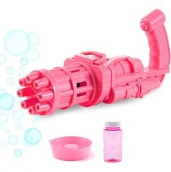 8-Hole Electric Bubbles Gun Pink Color