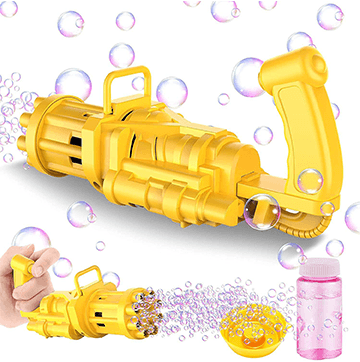 8-Hole Electric Bubbles Gun yellow Color