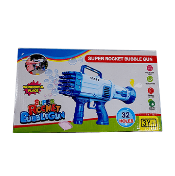 Super Rocket Bubble Gun 32 HOLE (Blue)