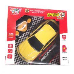 SpeedX6 Racer Remote control car 3D rechargeble auto function car (Yellow)