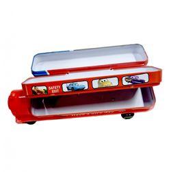 95 Car Train Metal Pencil Box with Moving Tyres and Sharpner for Kids