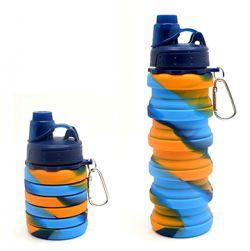 Silicone Sipper Water(Orange, Blue)