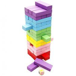 54 Pcs Colour Zenga Wooden Blocks (Multicolor)