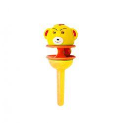 Bear Face Lolly Pop Rattle(Yellow)