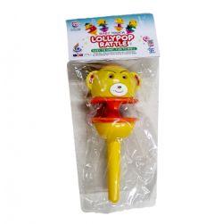 Bear Face Lolly Pop Rattle(Yellow)