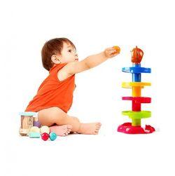 Roll Ball Toy for Kids with 5 Layer Ball Drop and Roll Swirling Tower for Baby