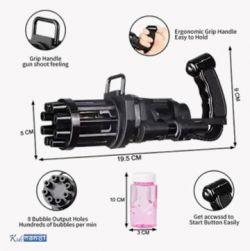 8-Hole Battery Operated Electric Gun Black