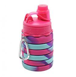 Silicone Water Bottle, 500ml, (Dark Pink)