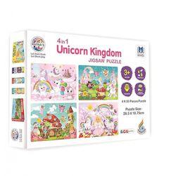 4 In 1 Unicorn Kingdom Jigsaw Puzzle