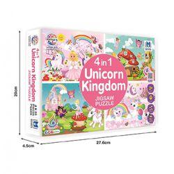 4 In 1 Unicorn Kingdom Jigsaw Puzzle