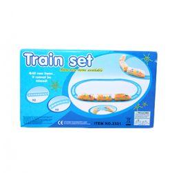 Musical Train Set with Long Track with Rotating Gears Transparent Plastic Body