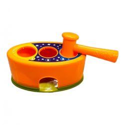 3 Strikes! -A Hammer Ball Game with 3 Balls & 1 Basket Toy(Orange)