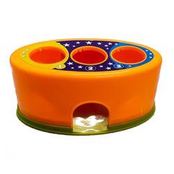 3 Strikes! -A Hammer Ball Game with 3 Balls & 1 Basket Toy(Orange)