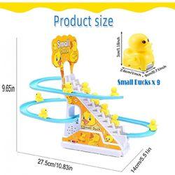 Duck Slide Toy Set Stair Ducklings Cartoon Race Track Set (Yellow)